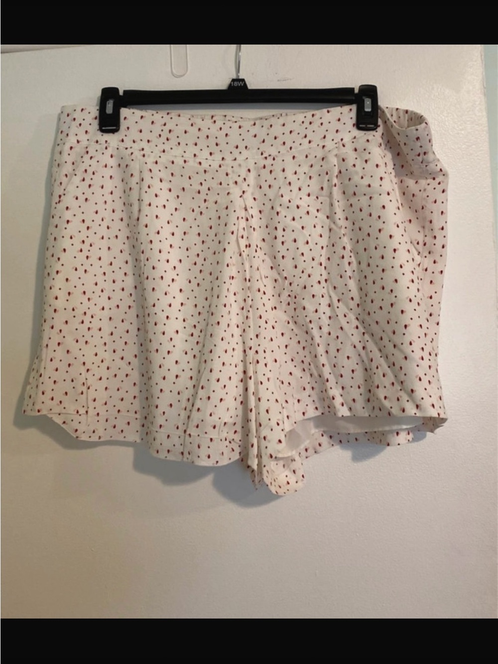Lauren Conrad and Disney Cream High-Waist Shorts with Red Heart Dot Print